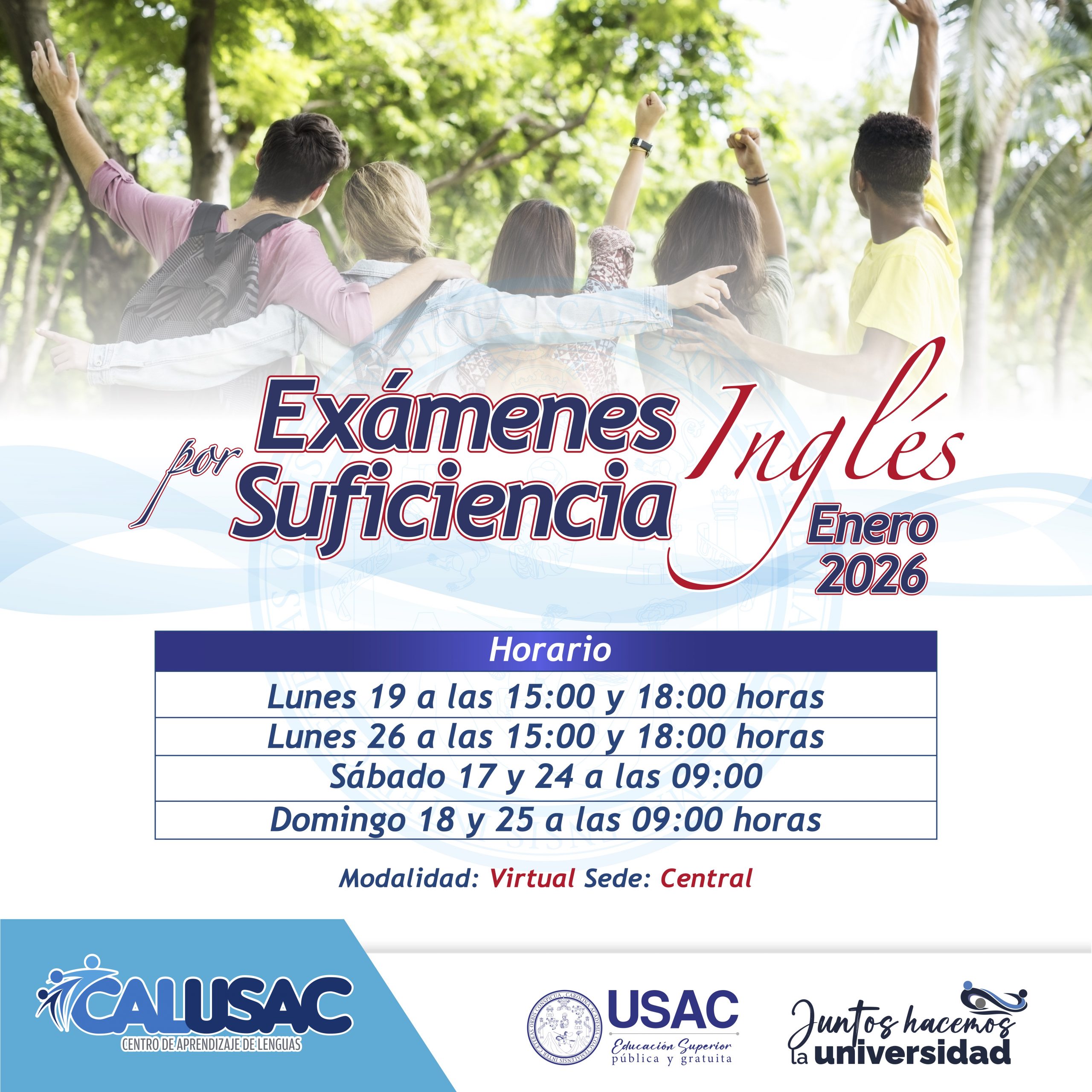 03112025, Exámenes por suficiencia Inglés Enero 2026