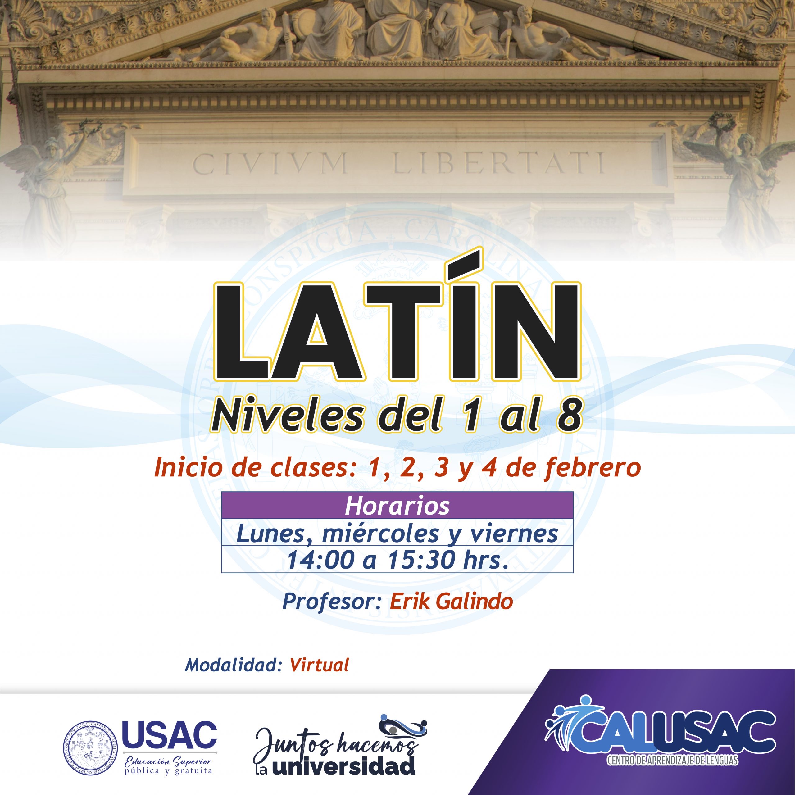 03112025, Latín niveles del 1 al 8 Febrero 2026