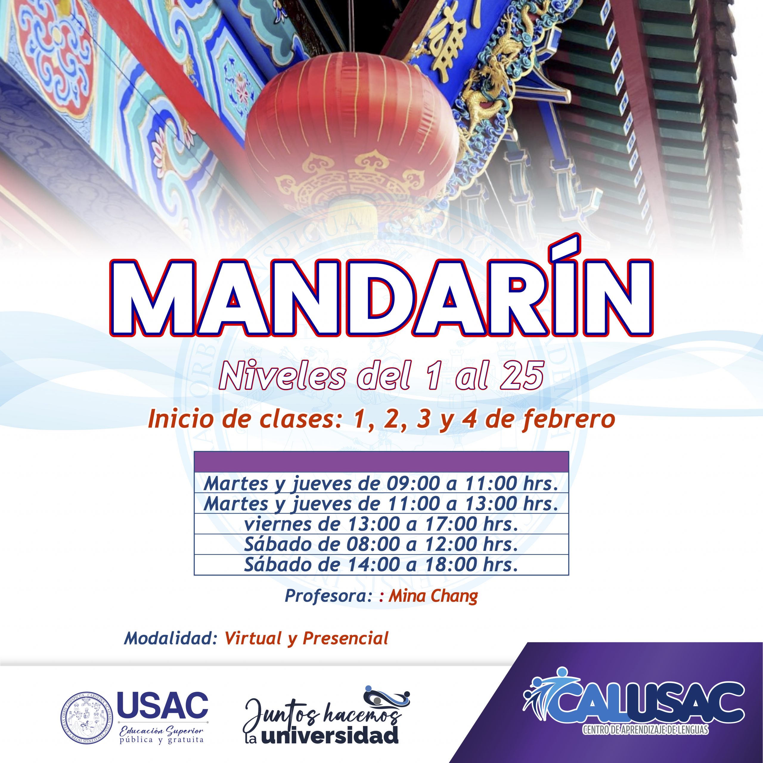 03112025, Mandarín niveles del 1 al 25 Febrero 2026